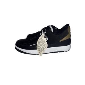 Air Jordan 2 Retro Low Women's DX4401-001 Black/Metallic Gold/Off White SZ 7.5